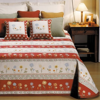 Gerbera Reversible Bedspread