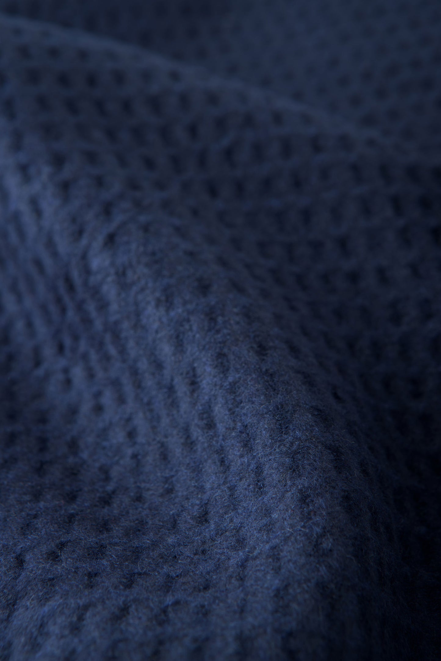 Basic Navy Waffle Throw