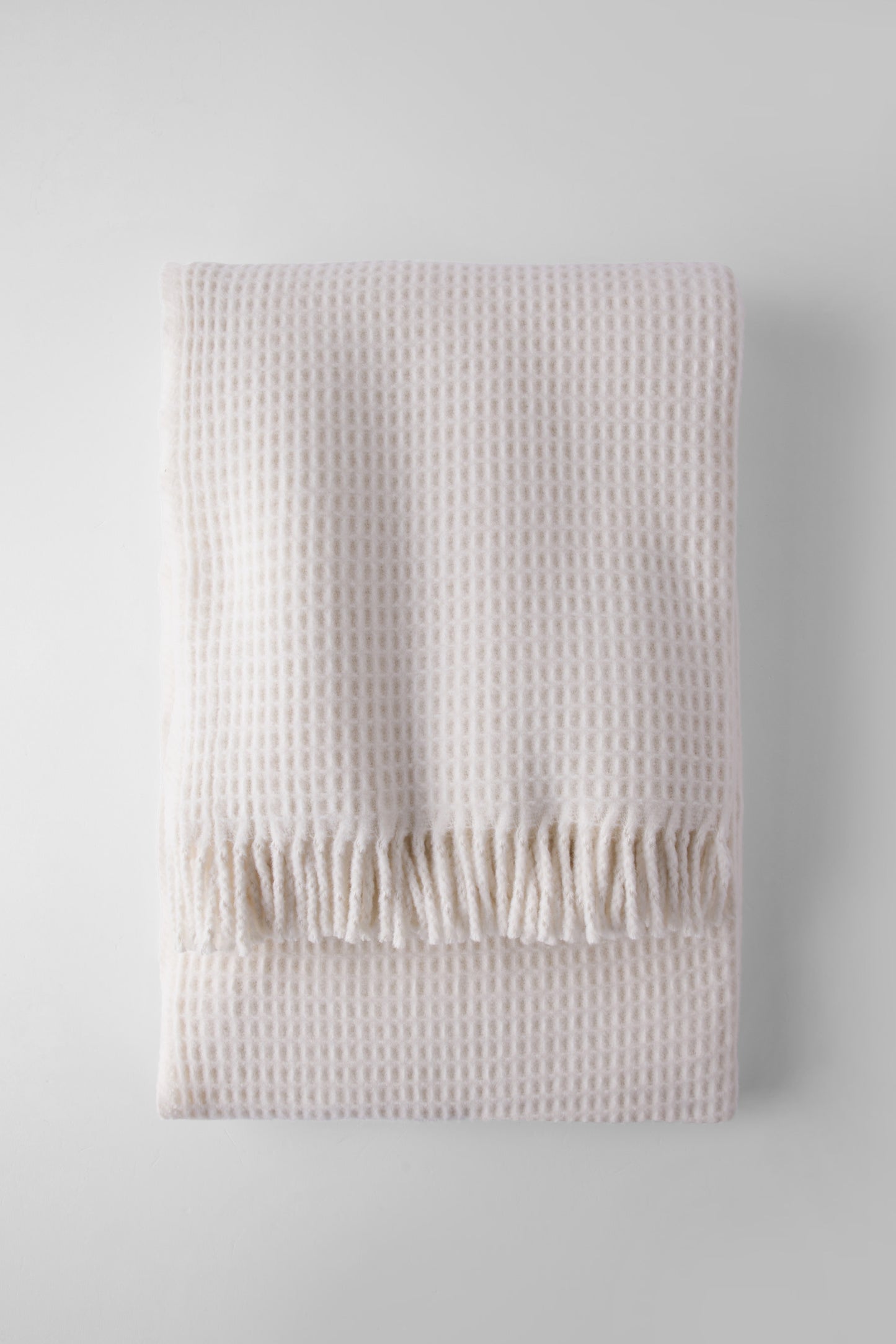 Jeté décoratif Basic gauffré crème