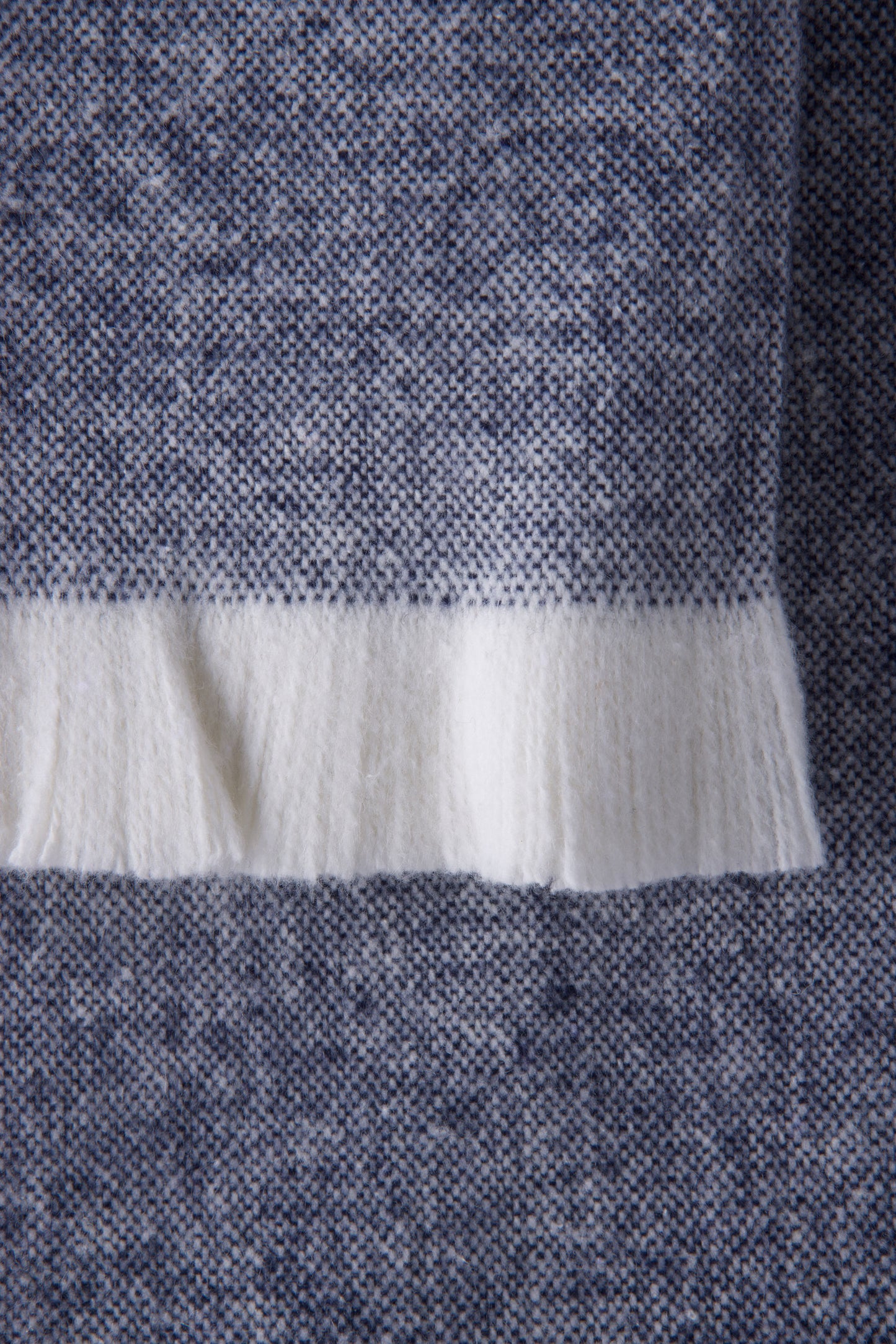 Dark Blue Linen Decorative Throw