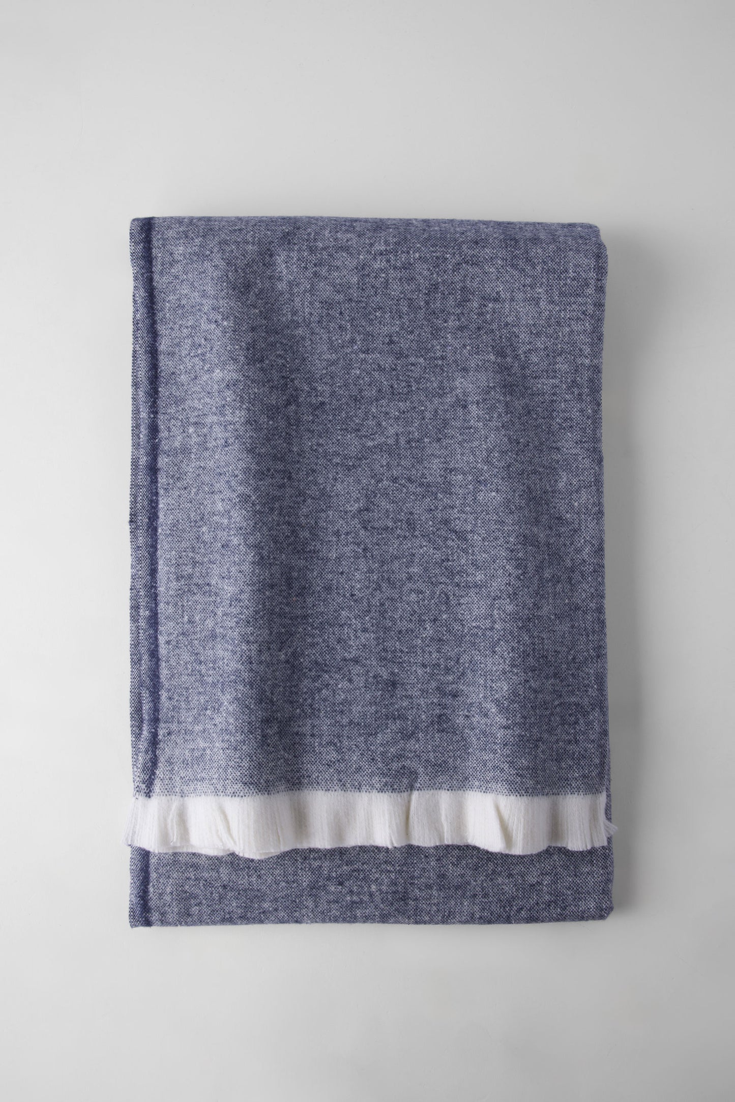 Dark Blue Linen Decorative Throw