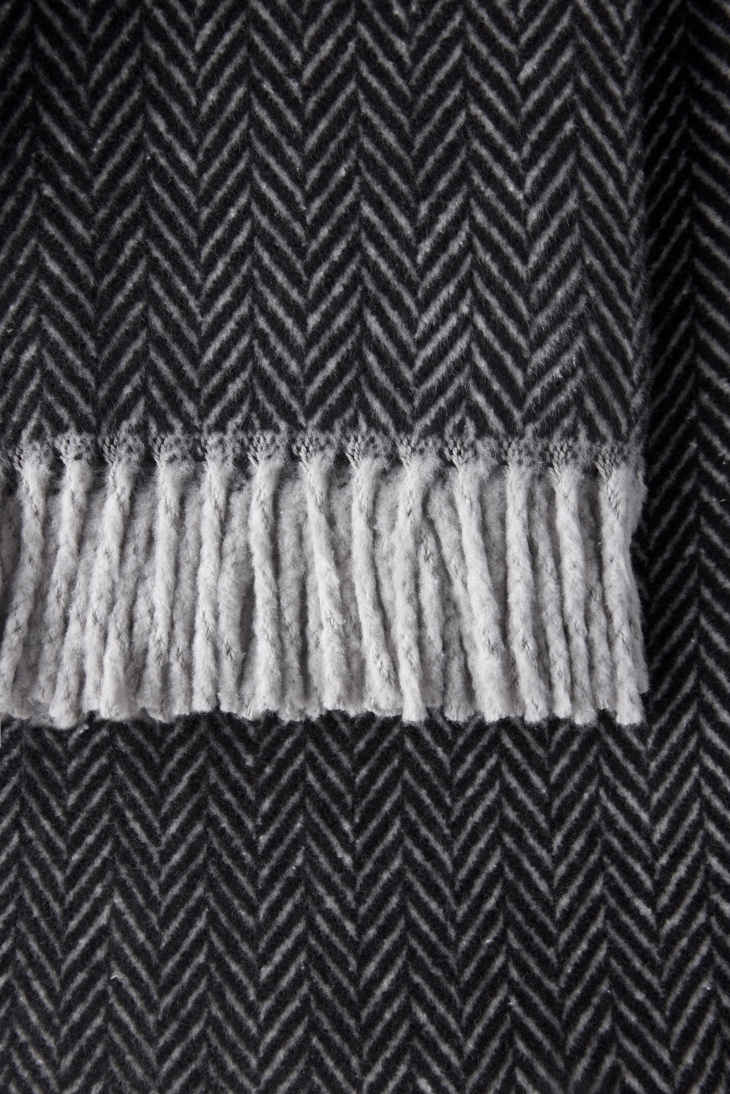 Black Chevron Decorative Throw