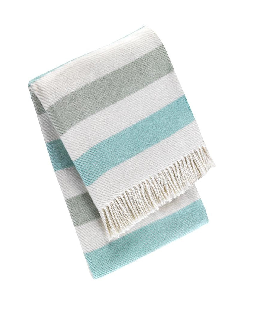 Jeté décoratif Sweet stripe pastel bleu