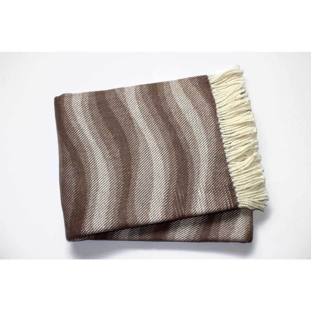 Jeté décoratif Petra Wave taupe