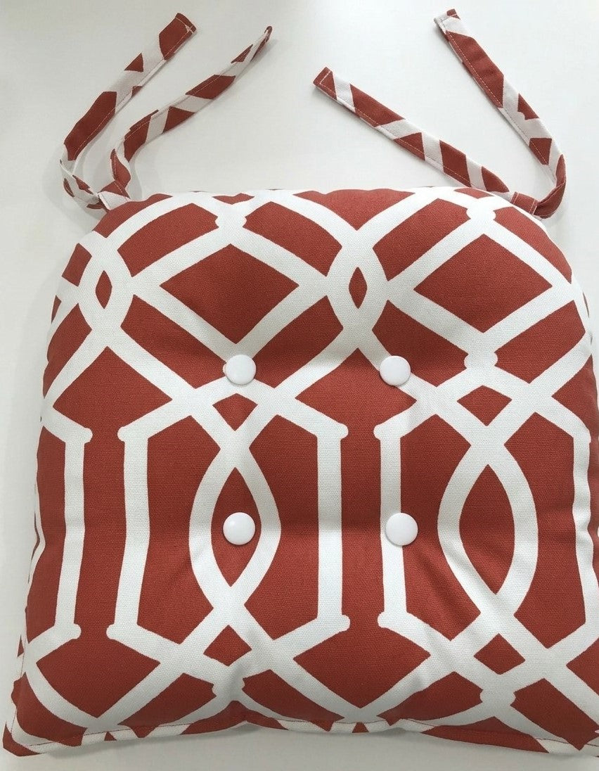 Coussin de chaise Géo marsala