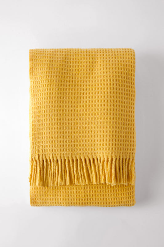 Jeté Basic gauffré safran