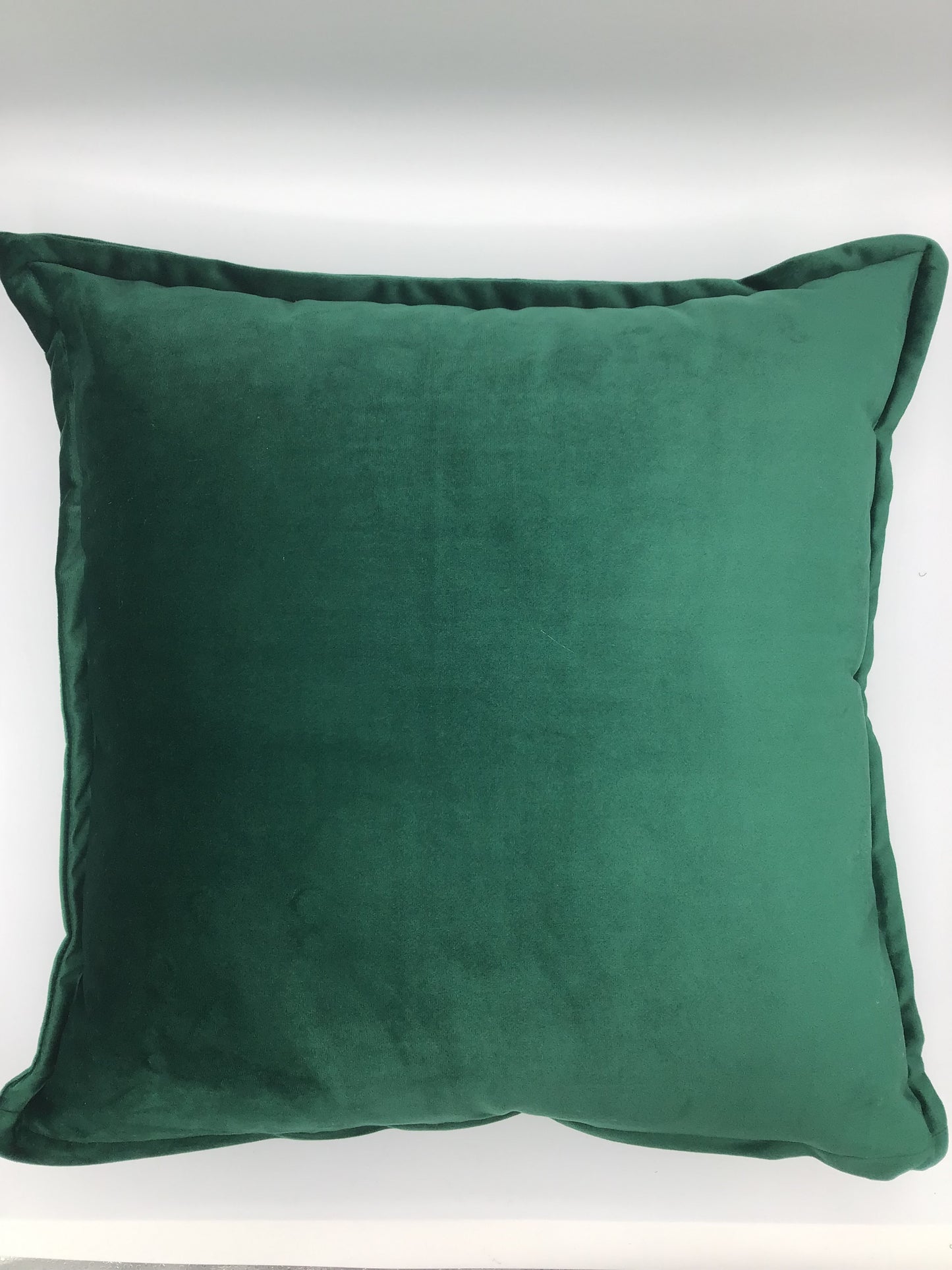 Coussin Velours vert foret