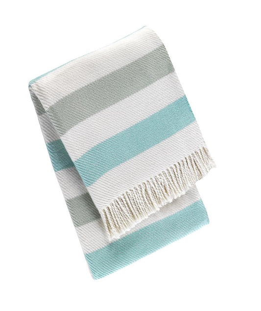 Jeté décoratif Sweet stripe pastel bleu