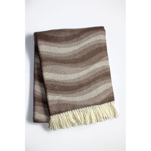 Jeté décoratif Petra Wave taupe