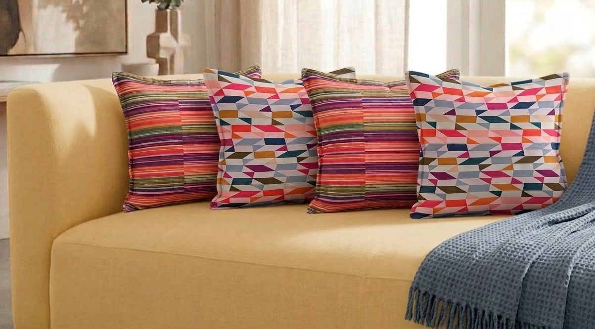 Coussin Rainbow ligné