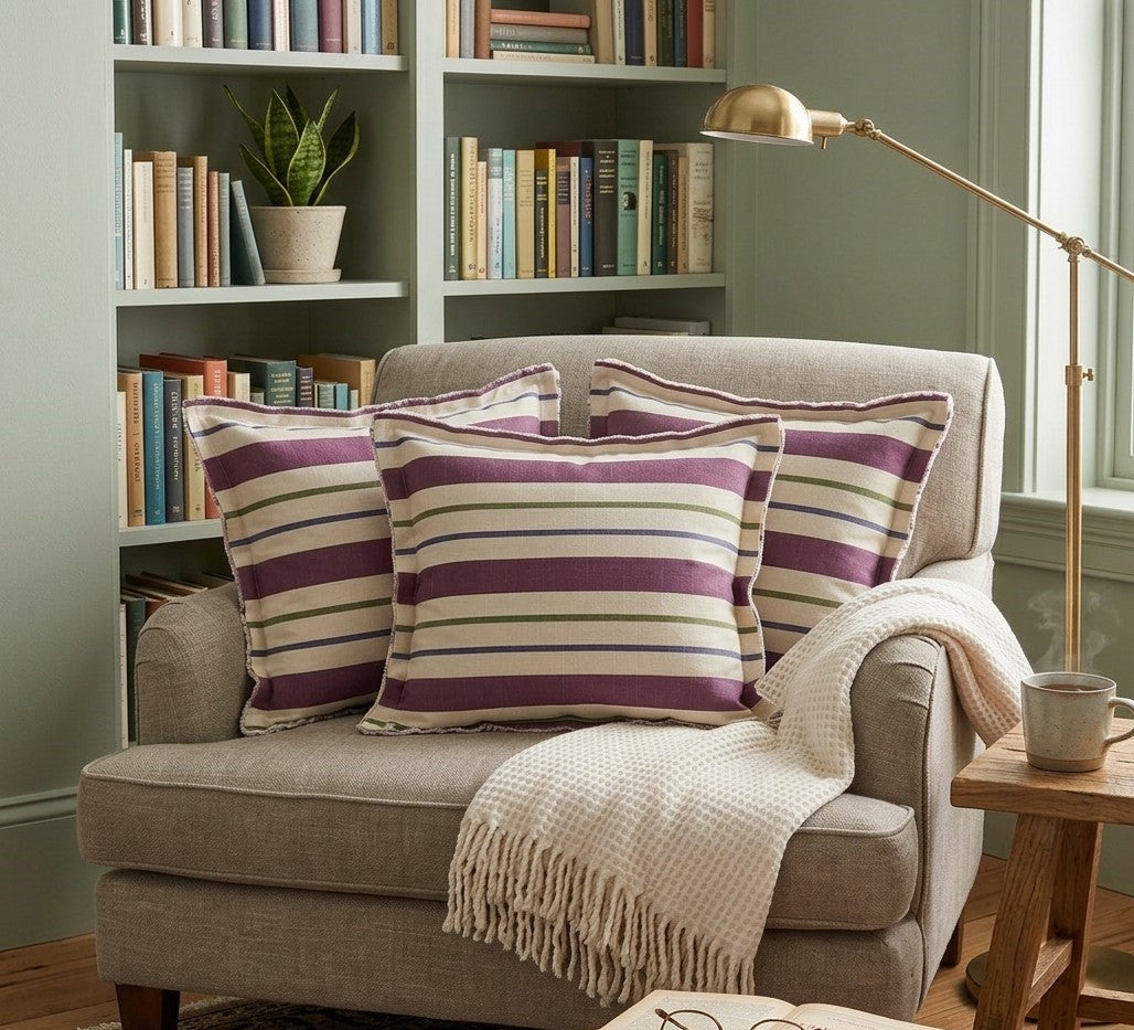 Coussin Elba rayé