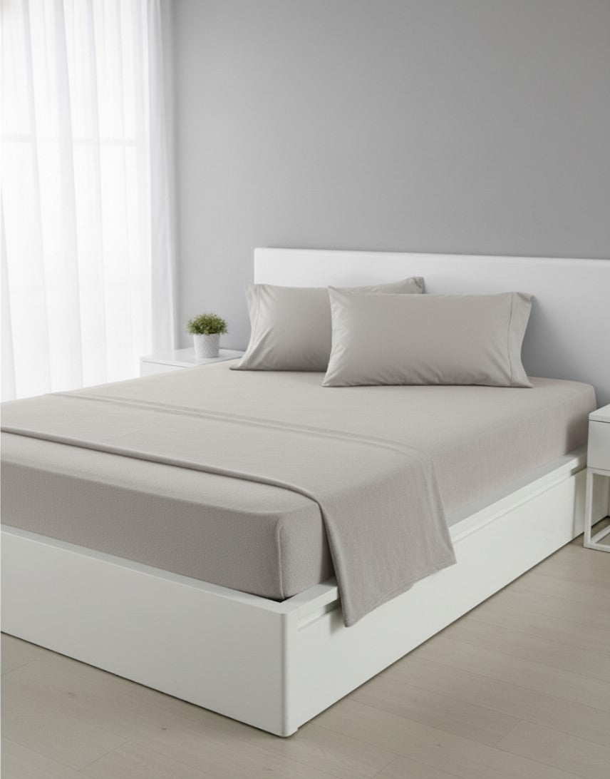 Draps confort gris pâle
