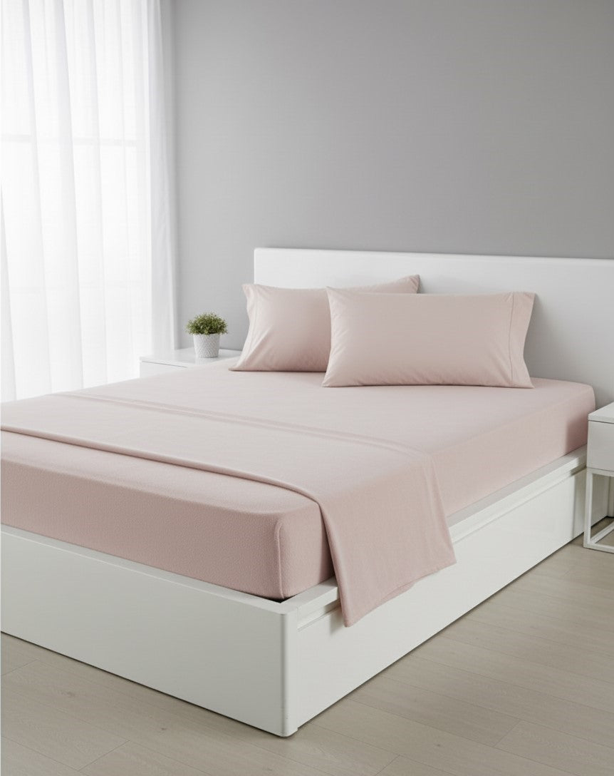 Draps confort rose pâle