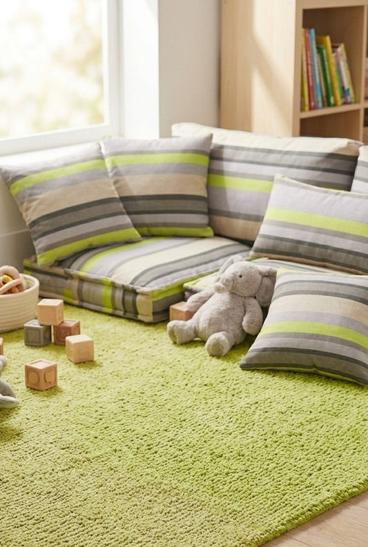 Coussin Valencia lavande rayé